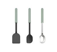 Mepal - Set da Cucina 3 pezzi (Spatola + Cucchiaio da Cucina + Cucchiaio da Portata) Chef it - Per Pentole Antiaderenti - Resistente al Calore - Utensili da Cucina - Nordic sage
