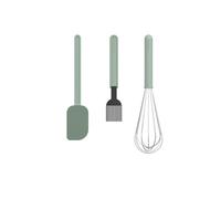 Mepal - Set da Pasticceria 3 pezzi (Spatola Grande + Pennello + Frusta Grande) Chef it - Set per Panettieri - Resistente al Calore - Utensili da Cucina - Nordic sage