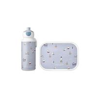 Mepal - Set da Pranzo Campus - Bambini con Borraccia Pop-up e Porta Pranzo - Set da Pranzo per la Scuola o le Gite - Privo di BPA - 400 ml + 750 ml - Sailors Bay