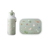 Mepal - Set da Pranzo Campus - Bambini con Borraccia Pop-up e Porta Pranzo - Set da Pranzo per la Scuola o le Gite - Privo di BPA - 400 ml + 750 ml - Little Farm