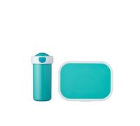Mepal - Set da Pranzo Campus - Set da Pranzo per Bambini con Bicchiere e Porta Pranzo - Set da Pranzo per la Scuola - Lavabile in Lavastoviglie e senza BPA - 300 ml + 750 ml - Turquoise