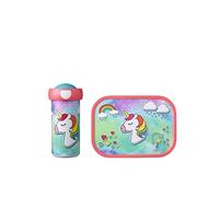 Mepal - Set da Pranzo Campus - Set da Pranzo per Bambini con Bicchiere e Porta Pranzo - Set da Pranzo per la Scuola - Lavabile in Lavastoviglie e senza BPA - 300 ml + 750 ml - Unicorn,