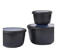 Set portapranzo Mepal Cirqula 3 pezzi rotondi 500 / 1000 / 2000 ml nero nordico