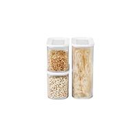 Mepal - Set di 3 pezzi - Contenitori Plastica per Alimenti con Coperchio - Organizzatori da Cucina - Trasparente, Impilabili & Ermetici - 2 x 1000 ml, 1 x 1500 ml e 1 x 425 ml - White