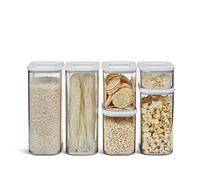 Mepal - Set di 6 pezzi - Contenitori Plastica per Alimenti con Coperchio - Organizzatori da Cucina - Trasparente, Impilabili & Ermetici - 2 x 1000 ml, 1 x 1500 ml e 1 x 425 ml - White
