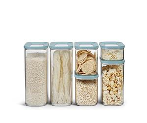 Mepal - Set di 6 pezzi - Contenitori Plastica per Alimenti con Coperchio - Organizzatori da Cucina - Trasparente, Impilabili & Ermetici - 2 x 1000 ml, 1 x 1500 ml e 1 x 425 ml - Nordic Green