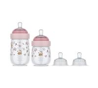 Mepal - Biberon Starterset Mio Little Dutch - Set di 3 - Anticolica - Design a spirale per evitare ostruzioni - Silicone di grado medico - 165 + 240 ml - Fairy Garden
