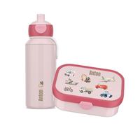 Mepal Set di contenitori per il pranzo e borraccia, per il pranzo per bambini con scomparti, contenitore per il pranzo e bottiglia d'acqua con nome, set di contenitori a prova di perdite con stampa