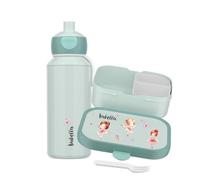 Mepal Set di contenitori per il pranzo e borraccia, per il pranzo per bambini con scomparti, contenitore per il pranzo e bottiglia d'acqua con nome, scatola per bento a prova di perdite con stampa
