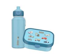 Mepal Set di contenitori per il pranzo e borraccia, per il pranzo per bambini con scomparti, contenitore per il pranzo e bottiglia d'acqua con nome, set per bento a prova di perdite con stampa