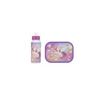 Mepal Set pranzo Campus bambini con borraccia pop-up e lunchbox lavabile 400+750 ml Unicorn Glow