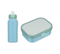 Mepal - Set di pausa Campus Switch - Set per bambini con borraccia pop-up & Lunch Box - Set pranzo per la scuola o in viaggio - Lavabile in lavastoviglie - 400 + 750 ml - Cool Blue/Cool Menta