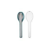 Mepal - Set di Posate 3 Pezzi Ellipse - Posate da Viaggio - Coltello, Forchetta e Cucchiaio - Custodia da Viaggio - Acciaio Inossidabile - Nordic Green