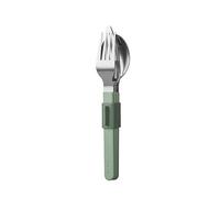 Mepal - Set di Posate 3 Pezzi Silueta - Lavabile in lavastoviglie - Servizio da tavola - Coltello, forchetta e Cucchiaio compreso Il Supporto - Nordic sage