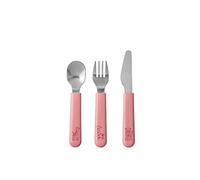 Mepal - Set di posate per bambini 3 pezzi - Deep pink - posate per bambini - set di posate per bambini con forchetta, coltello, cucchiaio per bambini - lavabile in lavastoviglie