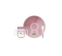 Mepal - Set di stoviglie per bambini Mio Little Dutch - 3 pezzi, con bottiglia per imparare a bere e cucchiaio educativo - Lavabile in lavastoviglie - Fairy Garden
