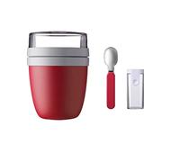 Mepal Set Lunch Pot Cucchiaio Pieghevole Ellipse - Nordic Red - Pratico bicchiere per cereali e contenitore per il trasporto di alimenti