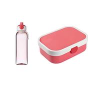 Mepal - Set pausa Campus Pink - Bottiglia d'acqua e contenitore per il pranzo con inserto bento - ideale per la scuola e il tempo libero - materiale infrangibile - impermeabile - lavabile in