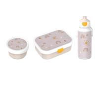 Mepal - Set per la pausa Campus - Set per bambini con borraccia pop-up, contenitore per il pranzo e scatola per la frutta - Set per il pranzo per la scuola o in viaggio - Lavabile in lavastoviglie