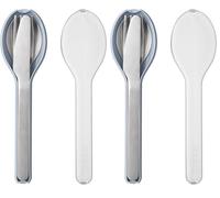 Mepal - Set posate 3 pezzi Ellisse - Set da portare - Coltello, forchetta e cucchiaio - Custodia da viaggio - Acciaio inossidabile - Nordic Blue (Confezione da 2)