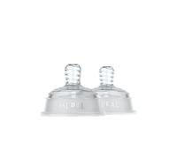 Mepal Set tettarelle biberon lento Mio, 2 pezzi, Anticolica, Il design a spirale impedisce l'intasamento, Silicone di grado medico