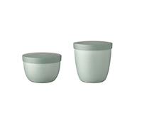 Mepal - Snackpot Duo Pack Ellipse - Pratico contenitore per conservare e trasportare gli alimenti - Adatto al congelatore - Lavabile in lavastoviglie - Nordic Sage