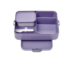 Mepal Take a Break Bento Lunch Box Large, Lunch Box with Bento Box, Prep Box for Sandwiches, Small Snacks & Leftovers, Snack & Lunch, Food Box with Compartments, 1500 ml, Vivid Lilac