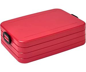 Mepal Take A break Large - Contenitore per il pranzo con divisorio, adatto per un massimo di 8 panini, 1500 ml, rosso (Nordic Red)