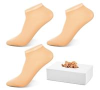 Mepase 200 pezzi 100 paia di calzini usa e getta prova on calzini in nylon usa e getta slip on calzini beige marrone chiaro per donne ragazze ospiti uomini, Nude, taglia unica