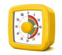 MEPHILIMIA Timer visivo per bambini con funzionamento silenzioso, 60 minuti conto alla rovescia, timer arcobaleno per bambini, studio da scrivania, aula, ufficio, cucina, gestione silenziosa del tempo