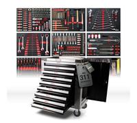 Mephisto Carrello portautensili da officina con 9 cassetti, 9 con attrezzi e accessori