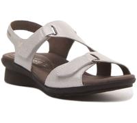 MEPHISTO da Donna Paris Gancio E Anello Sandali S Zeppa IN Bianco Misura UK 4 -