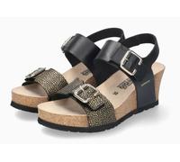 Mephisto Lissandra Nero Pelle Zeppa Comfort Sandali Donna Taglie 36-42 Nuovo