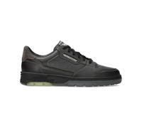 Mephisto Marius - Scarpe basse in pelle liscia con elementi in nabuk in grigio, plantare intercambiabile, Air Bag System, colore: Nero, Nero , 47 EU