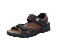 Mephisto Mens Shark Fit Black Leather Sandals 44 EU