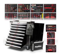 Mephisto Premium Carrello Attrezzi XXL 9 Cassetti Con Chiave + Utensili