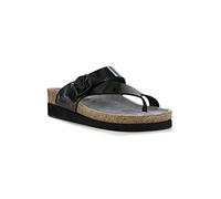 Mephisto - Sandalo infradito da donna, Helen, stile zoccolo, Vernice nera, 42 EU