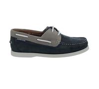 Mephisto Scarpe da barca in pelle nabuk, blu scuro, collezione spinnaker, larghezza G, sfumature di blu, 41 EU