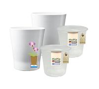 MePla - 2 pezzi - SK Soendgen - Vaso per orchidee Merina Ø 14 cm, bianco + vaso per orchidee Ø 12 cm, ambiente domestico di alta qualità