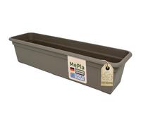 MePla Fioriera Balcony Standard, lunghezza 100 cm, larghezza 16,7 cm, tortora, resistente alle intemperie, in plastica resistente ai raggi UV