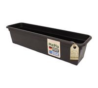 MePla Fioriera Balcony Standard Lunghezza 80 cm, Larghezza 16,7 cm, Marrone, resistente alle intemperie, realizzata in plastica UV-resistente
