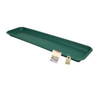 MePla Sottovaso Balcony Standard lunghezza 58 cm, larghezza 15,8 cm, verde, resistente alle intemperie, in plastica resistente ai raggi UV