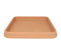 MePla Sottovaso Venezia - Sottovaso quadrato - Resistente alle intemperie - Sottovaso per fiori resistente ai raggi UV - 50x50 cm (Interno: 41x41 cm) - Terra