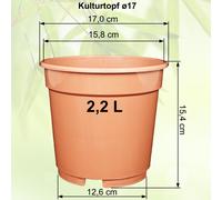 MePla Vaso per Coltura Infrangibile, Resistente Ai Raggi UV & Plastica Terra
