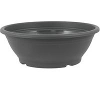 MePla Vaso per piante con foro inferiore Ø 60 cm, antracite, resistente alle intemperie, in plastica resistente ai raggi UV