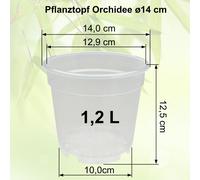 MePla - Vaso Trasparente Per Orchidee Ø 8 - 21 Cm - Set Da 5 A 100 Pezzi