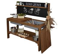 Meppi Cucina Matsch Piccolo giardiniere, marrone in legno, cucina all'aperto