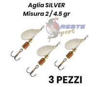 Mepps AGLIA Paletta Argento Silver Misura 2 /4.5 gr - SUPER OFFERTA 3 PEZZI