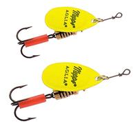 Mepps Aglia Set: 1 x Aglia Fluo Chartreuse Taglia 0 + 1 x Aglia Fluo Chartreuse Taglia 1