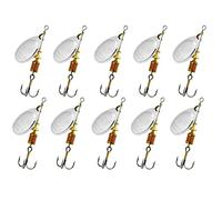 Mepps Cucchiaio girevole a palette ovale Aglia, confezione da 10 No2-4,5 g, colore: Argento